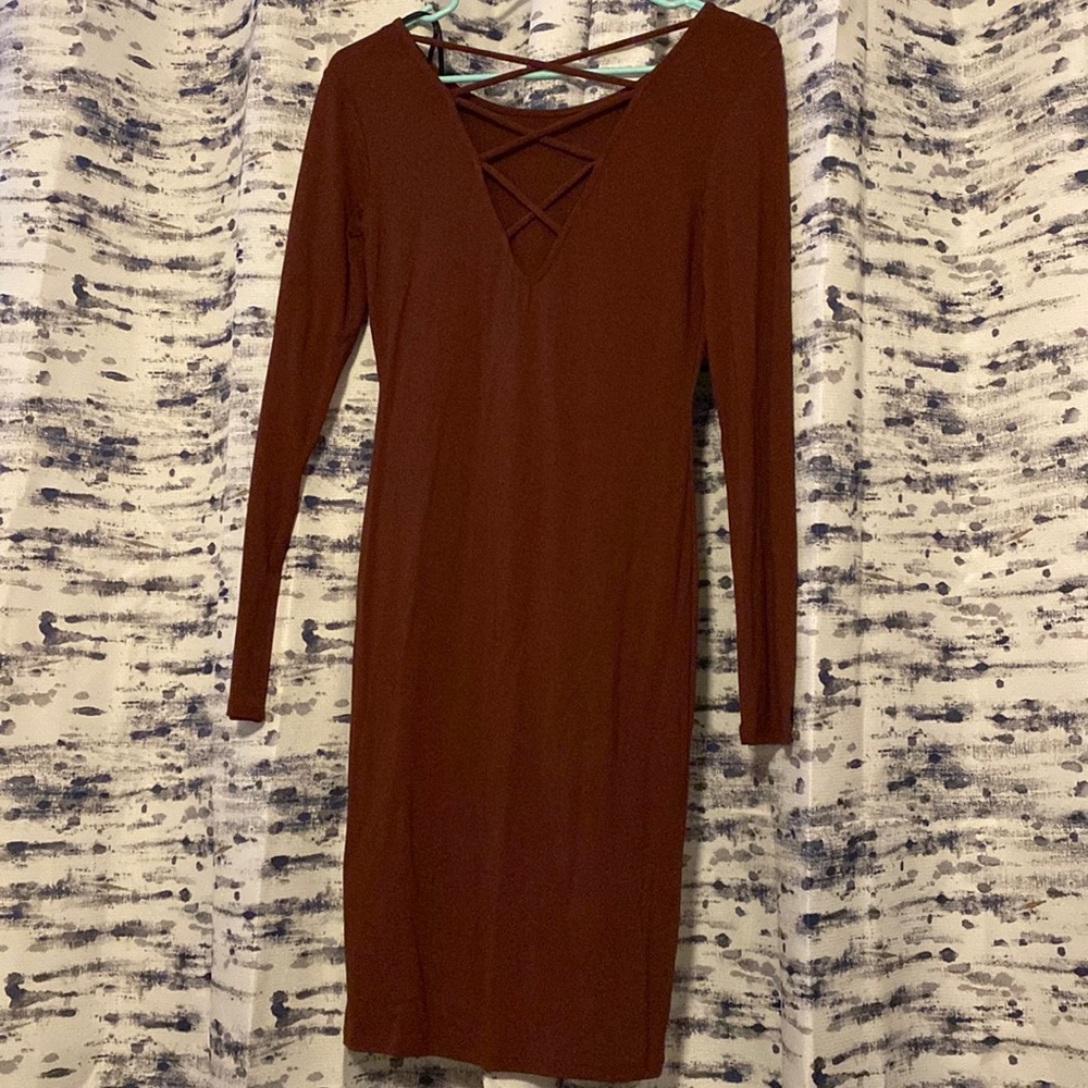 Forever 21 Maroon fall dress